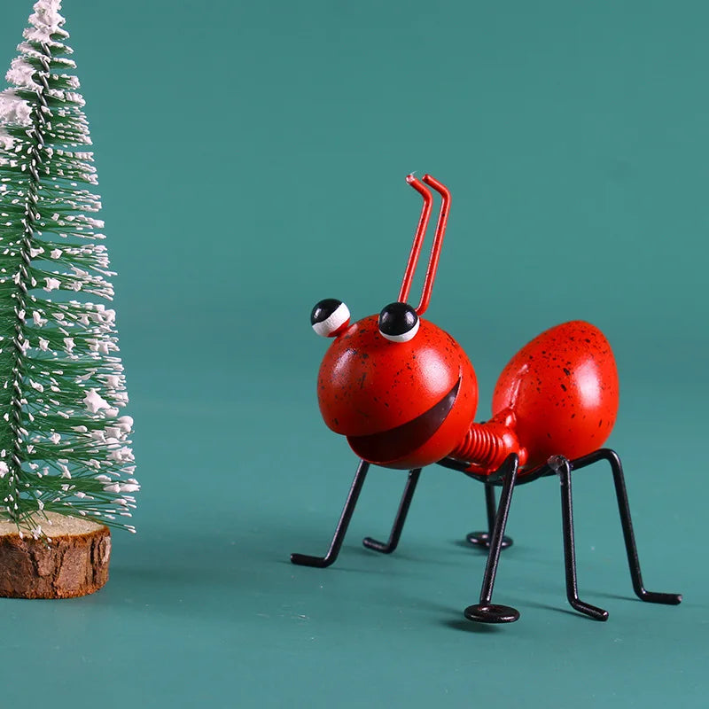Iron Ant Ornament Garden Creative Home Ornament Simulation Ant Wall Hanging Home Decoration Crafts Outdoor Garden Decoration