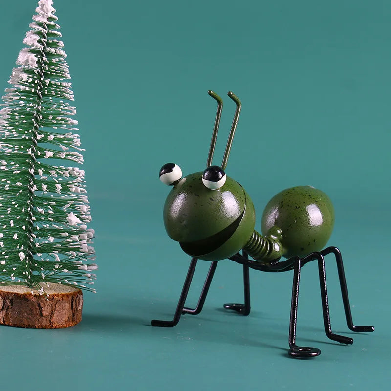 Iron Ant Ornament Garden Creative Home Ornament Simulation Ant Wall Hanging Home Decoration Crafts Outdoor Garden Decoration