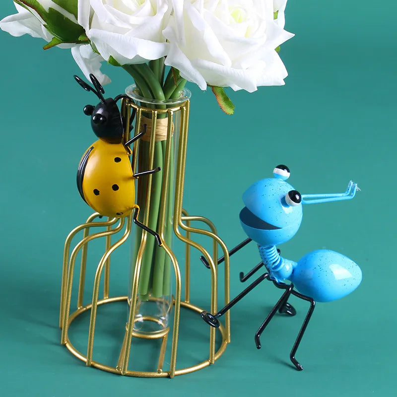 Iron Ant Ornament Garden Creative Home Ornament Simulation Ant Wall Hanging Home Decoration Crafts Outdoor Garden Decoration