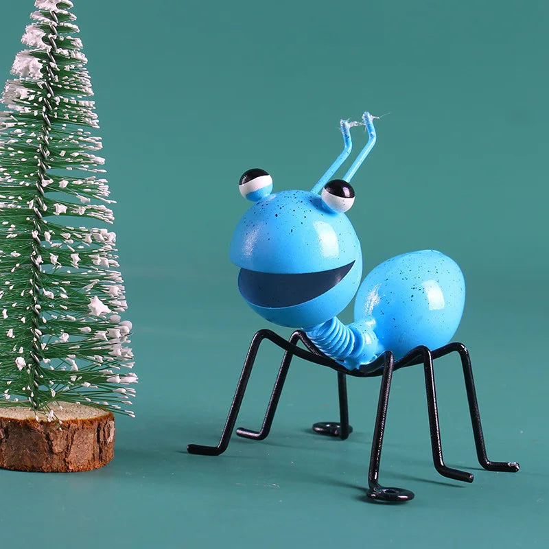 Iron Ant Ornament Garden Creative Home Ornament Simulation Ant Wall Hanging Home Decoration Crafts Outdoor Garden Decoration